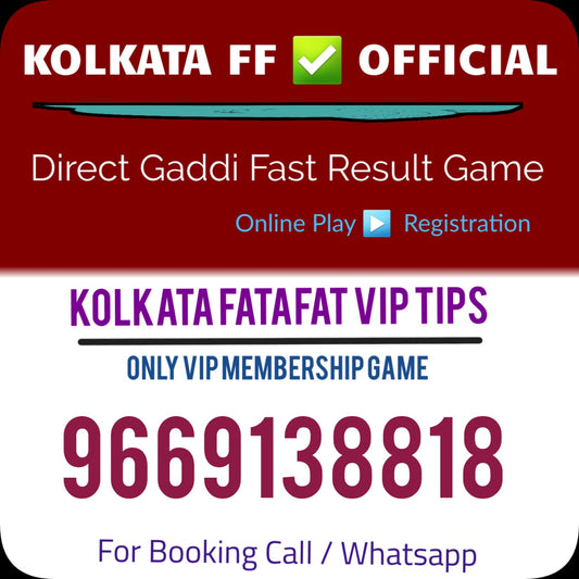 Ghosh Babu Tips - Today Kolkata FF Tips & Fatafat Tips 2024